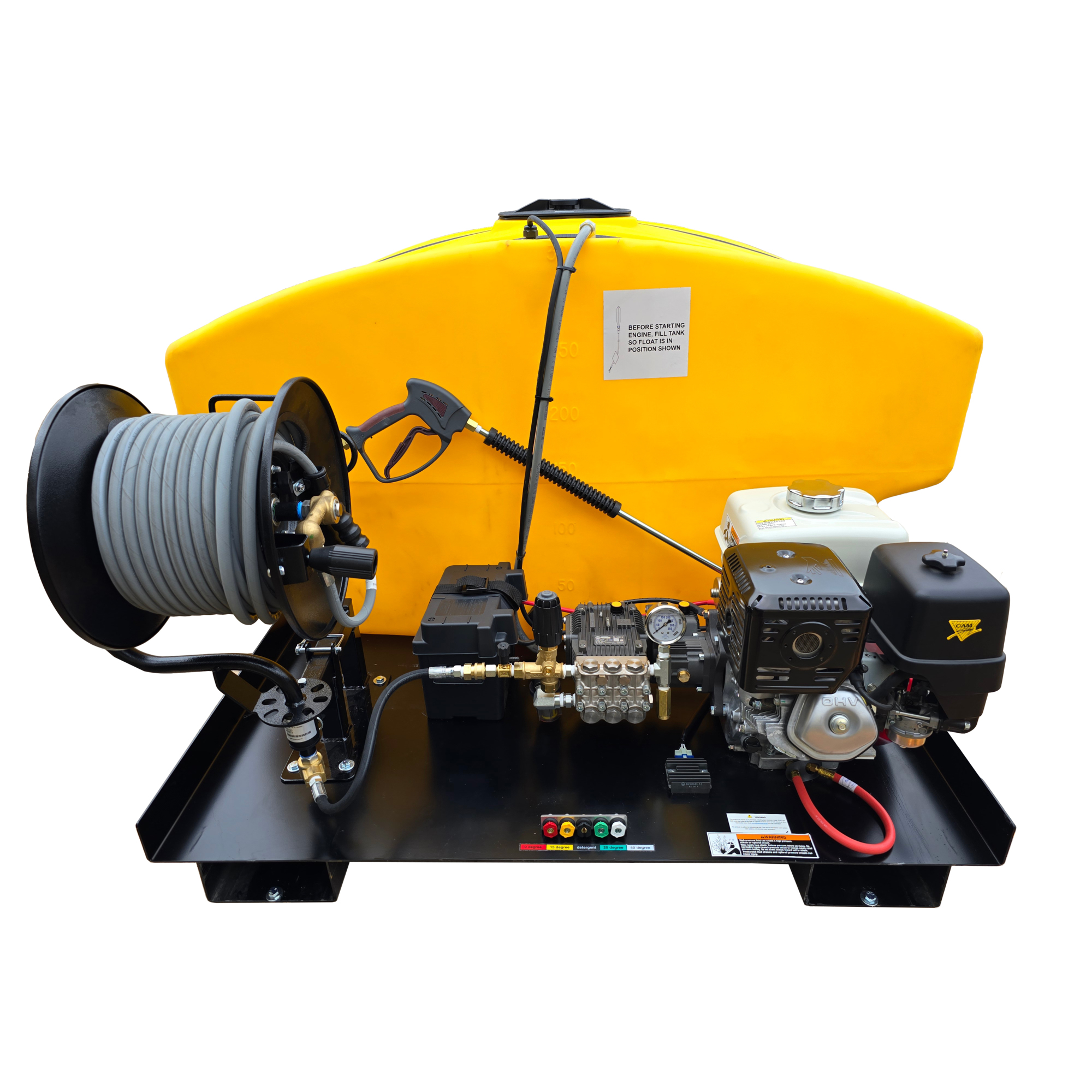 Cam Spray Pickup Mount Gas-Powered Pressure Washer — 4 GPM, 3000 PSI, Cold Water, Honda Engine, Model# 3000PME-P00206